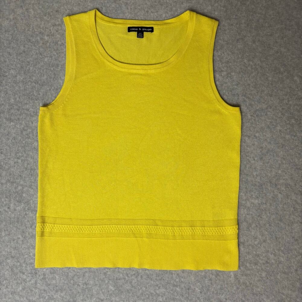 Women’s Bright Yellow Sleeveless Knit Top Size - S